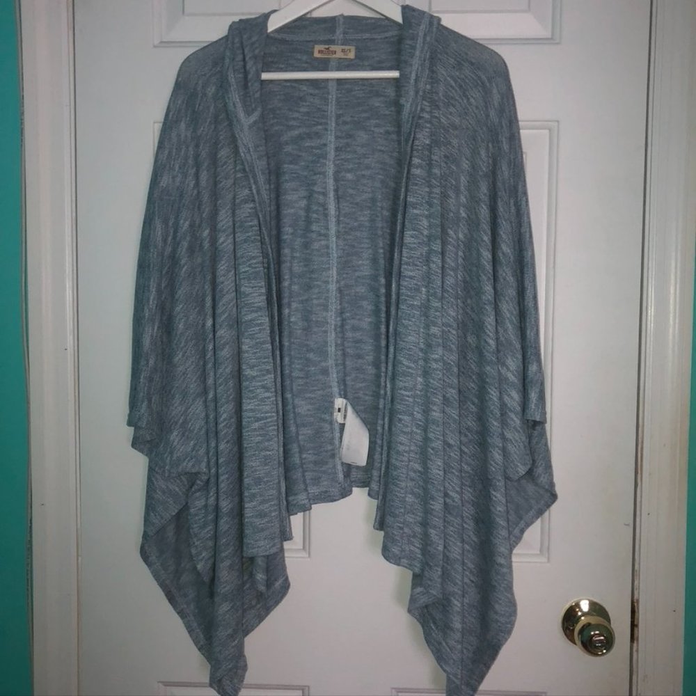 Hooded Drapey Oversized Cardigan Poncho